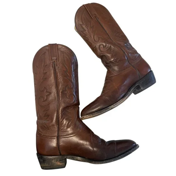 Dan Post Men's Milwaukee Leather Western Cowboy Boots size 8.5D - Picture 6 of 9